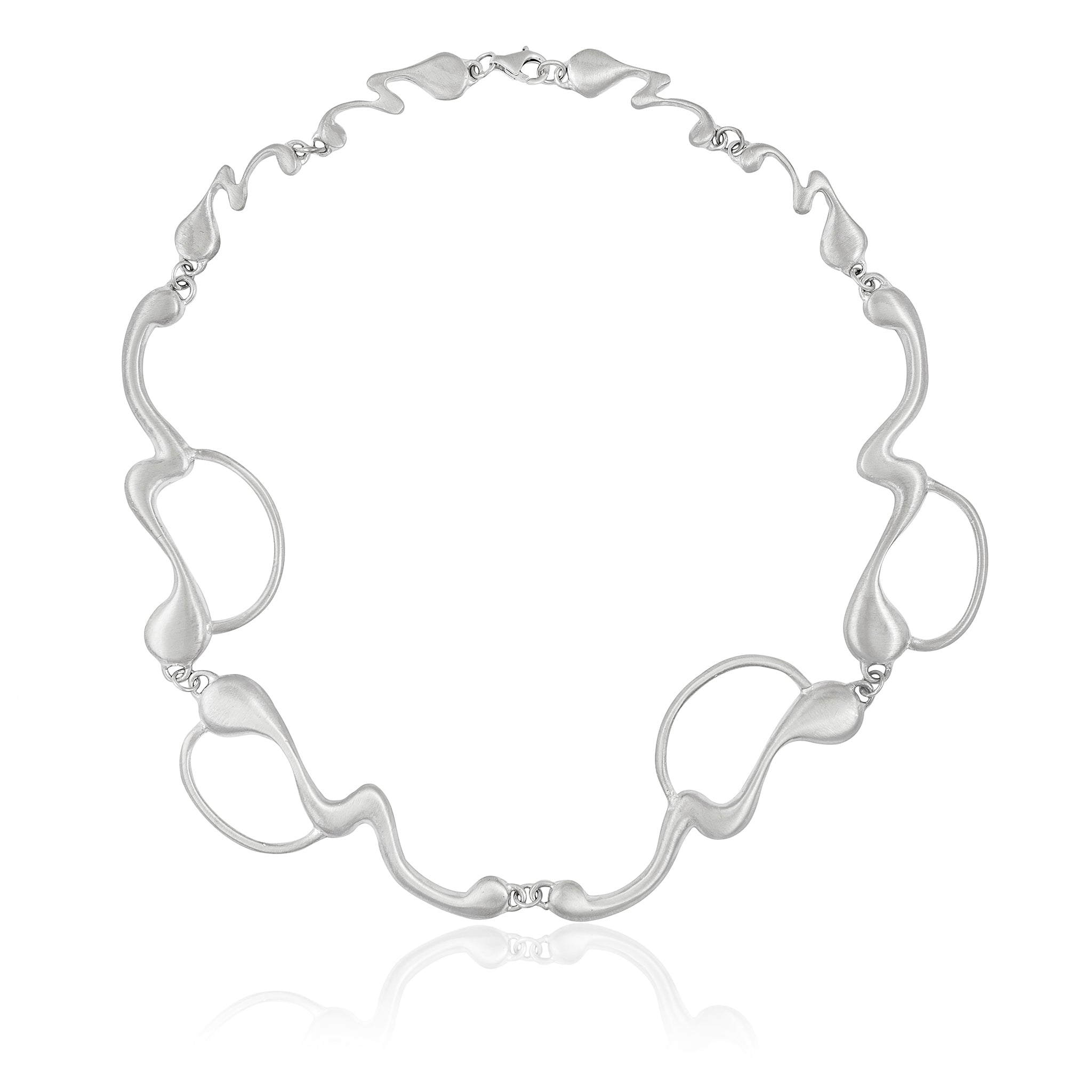Fluid Necklace Cast in Sterling Silver